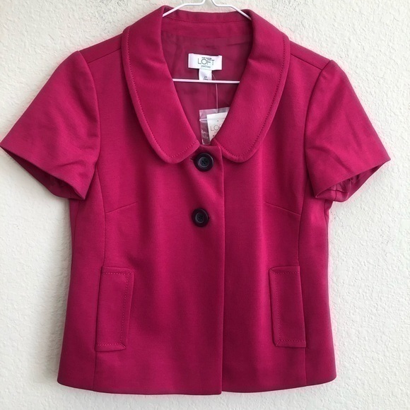 Ann Taylor Loft Pink Two Button Jacket NWT - Picture 1 of 6